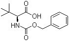 结构式 CAS# 62965-10-0, Cbz-L-叔亮氨酸; N-苄氧羰基-L-叔亮氨酸