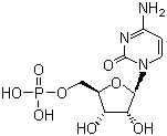 structure of CAS# 63-37-6, Cytidylic acid;5'-cytidylate monophosphate; Cytidine-5'-monophosphoric acid; Cytidine 3'-(dihydrogen phosphate); CMP
