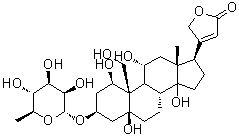结构式 CAS# 630-60-4, g-毒毛花苷
