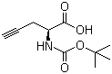 structure of CAS# 63039-48-5, (S)-N-Boc-Propargylglycine;(S)-N-tert-Butoxycarbonyl-2-amino-4-pentynoic acid