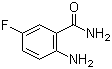 结构式 CAS# 63069-49-8, 2-氨基-5-氟苯甲酰胺