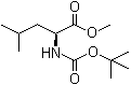 structure of CAS# 63096-02-6, N-tert-Butoxycarbonyl-L-leucine methyl ester;(2S)-2-(tert-Butoxycarbonylamino)-4-methylpentanoic acid methyl ester; Boc-L-leucine methyl ester; N-(tert-Butyloxycarbonyl)leucine methyl ester