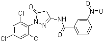 1-(2',4',6'-Trichlorophenyl)-3-(3-nitrobenzamido)-5-pyrazolone molecular structure (CAS 63134-25-8)