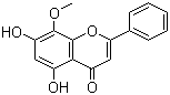 汉黄芩素分子结构 (CAS 632-85-9)