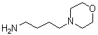 structure of CAS# 6321-07-9, 4-Morpholinebutanamine;4-(4-Morpholinyl)butylamine; 4-Morpholinobutan-1-amine; 4-Morpholinobutylamine; N-(4-Aminobutyl)morpholine; NSC 32425