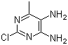 structure of CAS# 63211-98-3, 2-Chloro-6-methylpyrimidine-4,5-diamine
