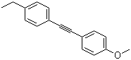 structure of CAS# 63221-88-5, 4-Methoxy-4'-ethyltolan;PTP 2O1; p-Methoxy-p'-ethyltolan