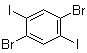 structure of CAS# 63262-06-6, 1,4-Dibromo-2,5-diiodobenzene