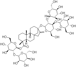 结构式 CAS# 63279-13-0, 莱苞迪甙 D; 瑞鲍迪甙 D