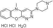 5-Methyl-3-(4-methyl-1-piperazinyl)-5H-pyridazino[3,4-b][1,4]benzoxazine dihydrochloride monohydrate molecular structure (CAS 63302-99-8)