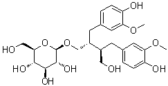 结构式 CAS# 63320-67-2, 开环异落叶松脂素 beta-D-葡糖苷