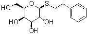 结构式 CAS# 63407-54-5, 2-苯基乙基 1-硫代-beta-D-半乳糖苷
