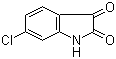 结构式 CAS# 6341-92-0, 6-氯靛红; 6-氯-1H-吲哚-2,3-二酮