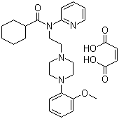 structure of CAS# 634908-75-1, WAY-100635 maleate;N-[2-[4-(2-Methoxyphenyl)-1-piperazinyl]ethyl]-N-2-pyridinylcyclohexanecarboxamide maleate salt