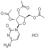 structure of CAS# 63639-21-4, Cytidine 2',3',5'-triacetate monohydrochloride