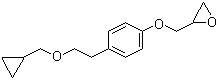 结构式 CAS# 63659-17-6, 1-{4-[2-(环丙基甲氧基)乙基]苯氧基}-2,3-环氧丙烷