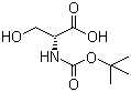 structure of CAS# 6368-20-3, Boc-D-Serine;N-(tert-Butoxycarbonyl)-D-serine
