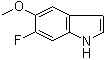 structure of CAS# 63762-83-4, 5-Methoxy-6-fluoroindole;6-Fluoro-5-methoxy-1H-indole; 6-Fluoro-5-methoxyindole