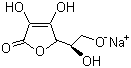 结构式 CAS# 6381-77-7, 异抗坏血酸钠; 异维生素 C 钠; 赤藻糖酸钠; D-2,3,4,5,6-五羟基-2-己烯酸-4-内酯钠