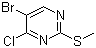 结构式 CAS# 63810-78-6, 5-溴-4-氯-2-(甲硫基)嘧啶