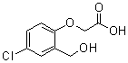 structure of CAS# 6386-63-6, Cloxyfonac;Trylone; [2-(Hydroxymethyl)-4-chlorophenoxy]acetic acid; [4-Chloro-2-(hydroxymethyl)phenoxy]acetic acid