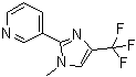 structure of CAS# 63875-04-7, 3-[1-Methyl-4-(trifluoromethyl)-1H-imidazol-2-yl]-pyridine