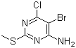 结构式 CAS# 63931-22-6, 4-氨基-5-溴-6-氯-2-甲硫基嘧啶