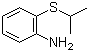 structure of CAS# 6397-33-7, 2-(Isopropylthio)aniline;2-(Isopropylthio)benzenamine; 2-(Propan-2-ylthio)aniline; 2-Isopropylmercaptoaniline; o-(Isopropylthio)aniline