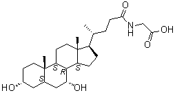 3alpha,7alpha-二羟基-N-(羧甲基)-5beta-胆烷-24-酰胺分子结构 (CAS 640-79-9)