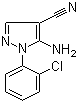 structure of CAS# 64096-89-5, 5-Amino-1-(2-chlorophenyl)-1H-pyrazole-4-carbonitrile