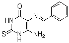 6-氨基-2,3-二氢-5-[(苯基亚甲基)氨基]-2-硫代-4(1H)-嘧啶酮分子结构 (CAS 64232-83-3)