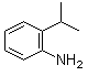 structure of CAS# 643-28-7, 2-Isopropylaniline;(2-Isopropylphenyl)amine; 1-Amino-2-isopropylbenzene; 2-(1-Methylethyl)aniline; 2-(1-Methylethyl)benzenamine; 2-Aminoisopropylbenzene; o-Aminocumene; o-Aminoisopropylbenzene; o-Cumidine