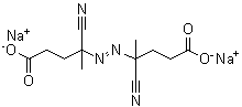 4,4'-二氰基-4,4'-偶氮二戊酸二钠盐分子结构 (CAS 64338-85-8)