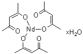 结构式 CAS# 64438-52-4, 三(乙酰基丙酮)钕水合物