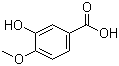 结构式 CAS# 645-08-9, 3-羟基-4-甲氧基苯甲酸; 异香兰酸