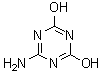 2-氨基-4,6-二羟基均三嗪分子结构 (CAS 645-93-2)