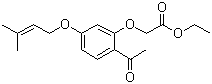 structure of CAS# 64506-46-3, 2'-Ethoxycarbonylmethoxy-4'-(3-methyl-2-butenyloxy) acetophenone;2'-Ethoxycarbonylmethoxy-4'-(3-Methyl-2-butyenyl-oxy)acetophenone