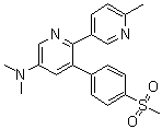 N,N,6'-Trimethyl-3-[4-(methylsulfonyl)phenyl]-[2,3'-bipyridin]-5-amine molecular structure (CAS 646459-39-4)