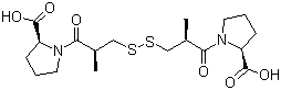 结构式 CAS# 64806-05-9, 卡托普利二硫化物