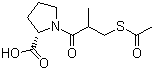 (2S)-1-(3-Acetylthio-2-methyl-1-oxopropyl)-L-proline molecular structure (CAS 64838-55-7)