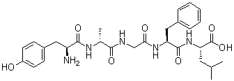 L-Tyrosyl-D-alanylglycyl-L-phenylalanyl-L-leucine molecular structure (CAS 64963-01-5)