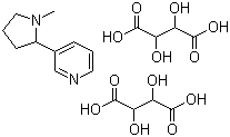 Nicotine ditartrate molecular structure (CAS 65-31-6)