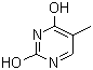 结构式 CAS# 65-71-4, 5-甲基脲嘧啶; 2,4-二羟基-5-甲基嘧啶
