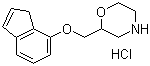 Indeloxazine hydrochloride molecular structure (CAS 65043-22-3)