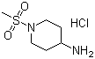 结构式 CAS# 651057-01-1, 1-甲磺酰基哌啶-4-胺盐酸盐