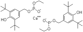 Calcium bis[monoethyl(3,5-di-tert-butyl-4-hydroxylbenzyl)phosphonate] molecular structure (CAS 65140-91-2)