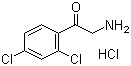 结构式 CAS# 65146-54-5, 2-氨基-1-(2,4-二氯苯基)乙酮盐酸盐