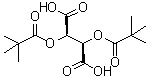 structure of CAS# 65259-81-6, L-Dipivaloyltartaric acid;(2R,3R)-2,3-Bis(2,2-dimethyl-1-oxopropoxy)butanedioic acid