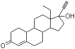 结构式 CAS# 6533-00-2, 炔诺孕酮; DL-甲基炔诺酮; 18-甲基炔诺酮