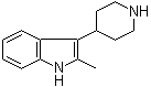 结构式 CAS# 65347-61-7, 4-(2-甲基-3-吲哚基)哌啶